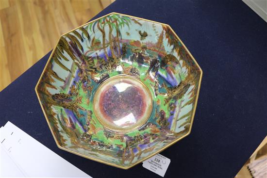 A Wedgwood Fairyland lustre 9 inch octagonal bowl, designed Daisy Makeig-Jones, 22.8cm